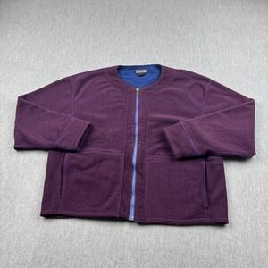 Vintage Patagonia Jacket Womens Small Purple Fleece Full Zip Made in USA Outdoor